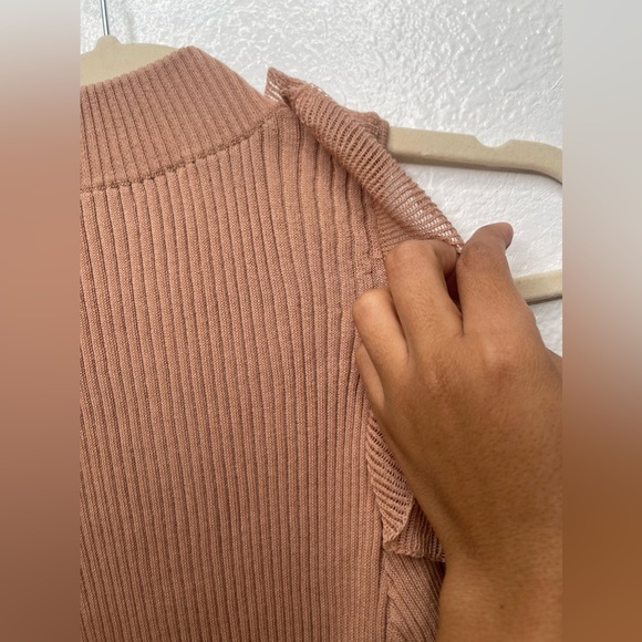 Self Portrait Ribbed cold shoulder sweater dress Sz med - Picture 12 of 16